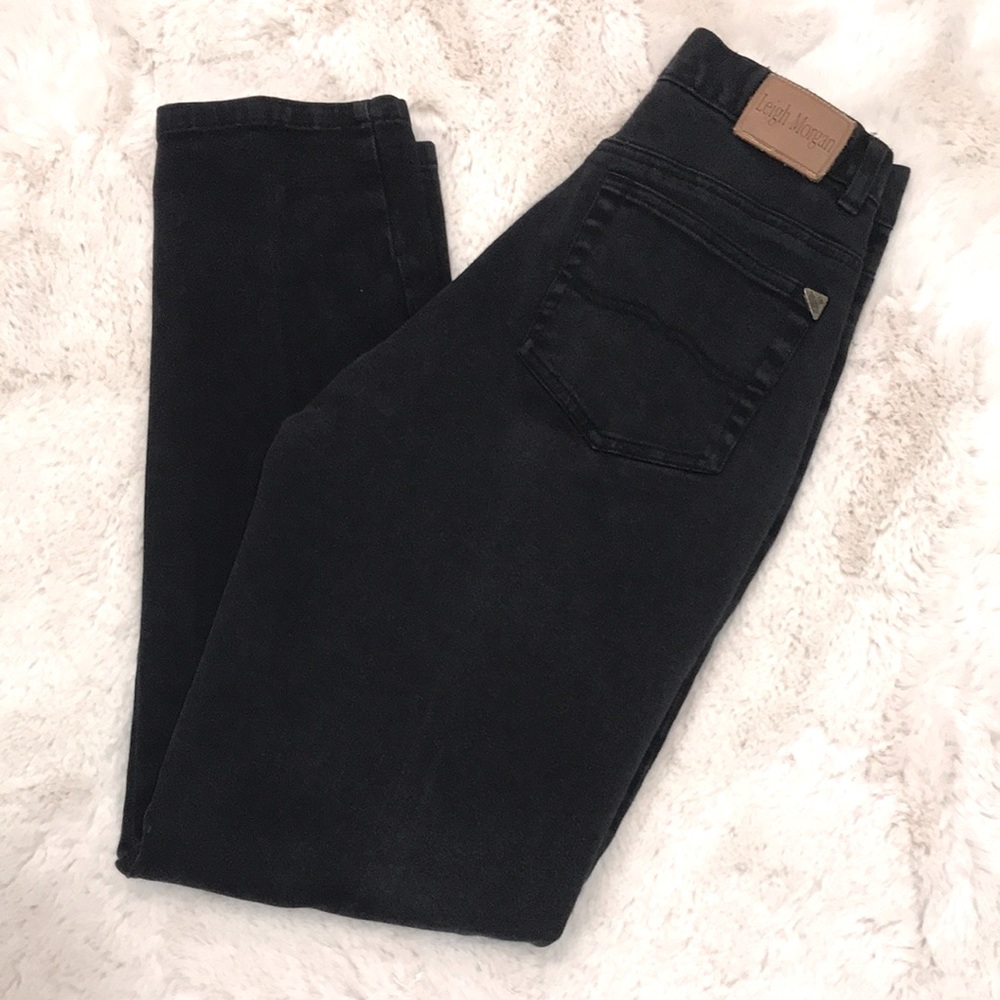 Vintage High Rise Leigh Morgan Black Jeans 26”